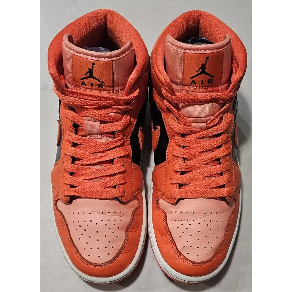 Air Jordan 1 Mid SE Rush Orange Black Women's Size 8 DM3381-600